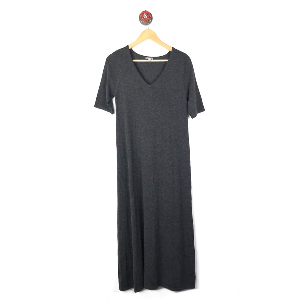 J. Jill xs dress short sleeve wool blend maxi gray
